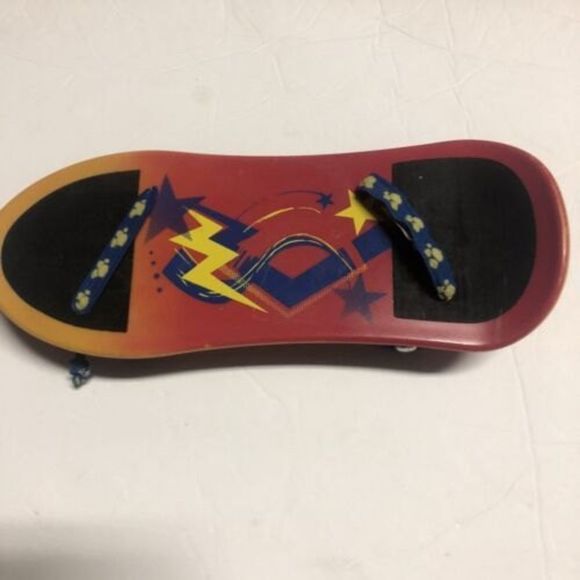 Build A Bear BABW Skateboard 2010 Retired Red Orange Blue Yellow Stars Lightning - Picture 1 of 7